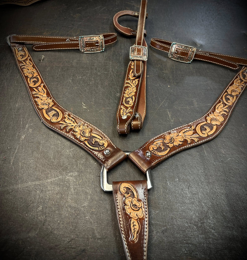 Tack Sets - Rockin' M Leathers, Silver & Stone