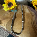 18" 2 to 8mm Sterling Silver Navajo Style Machine Made Pearls Indigenous - Native American Jewelry Indigenous Made