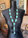 Sterling Silver & Turquoise Lariat Necklace by EM Teller - Native American Jewelry EM Teller