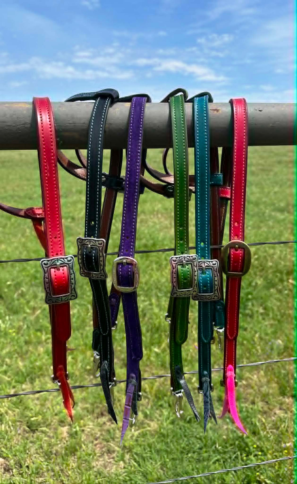 Single Ear Quickchange Headstall – Roughout or Smooth Leather, Custom Color & Stitching - Tack Rockin' M Leathers