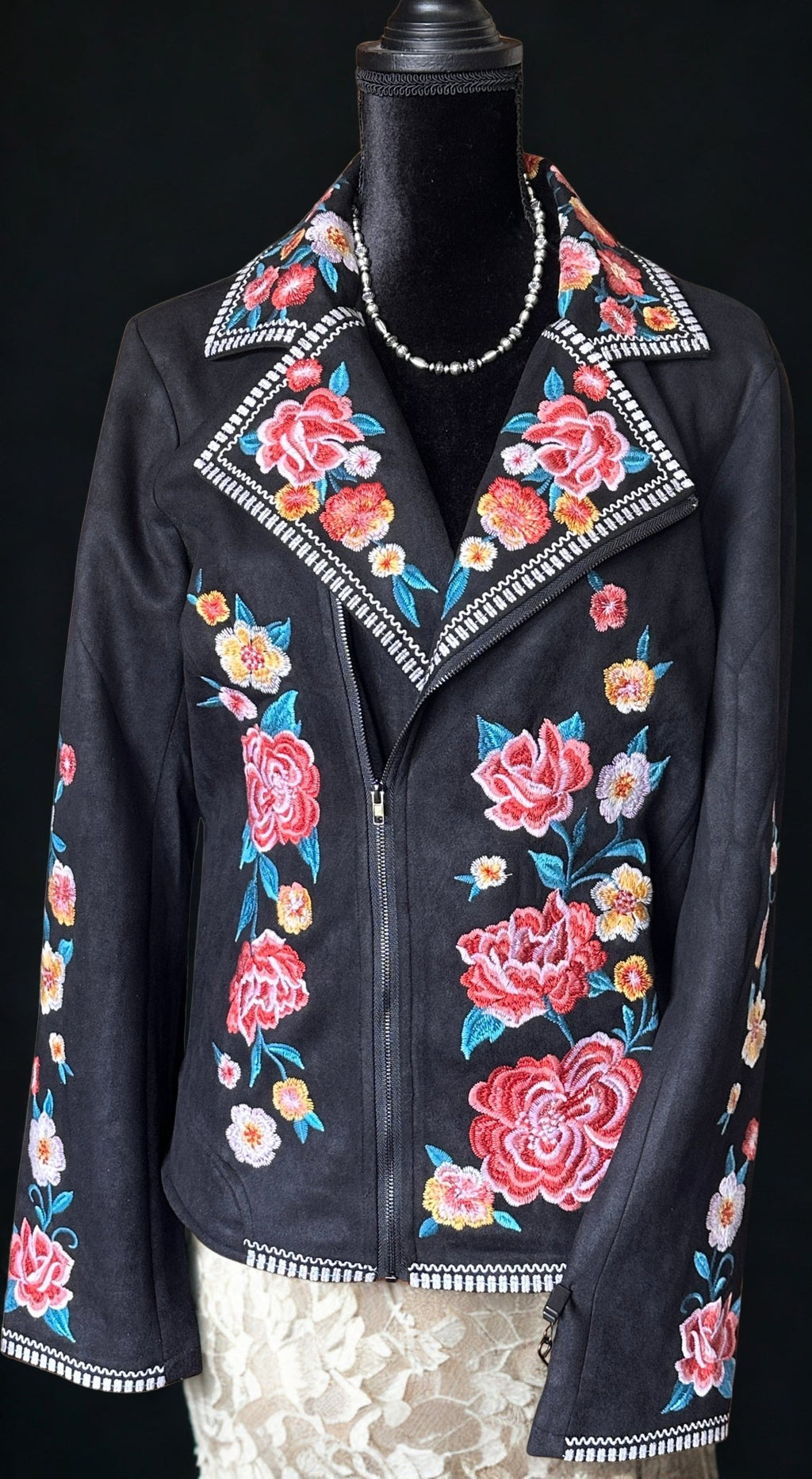 Savannah Jane Floral Embroidered Jacket - Apparel Savannah Jane