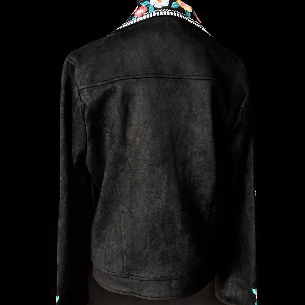 Black Savannah Jane Floral Embroidered Jacket - Apparel Savannah Jane