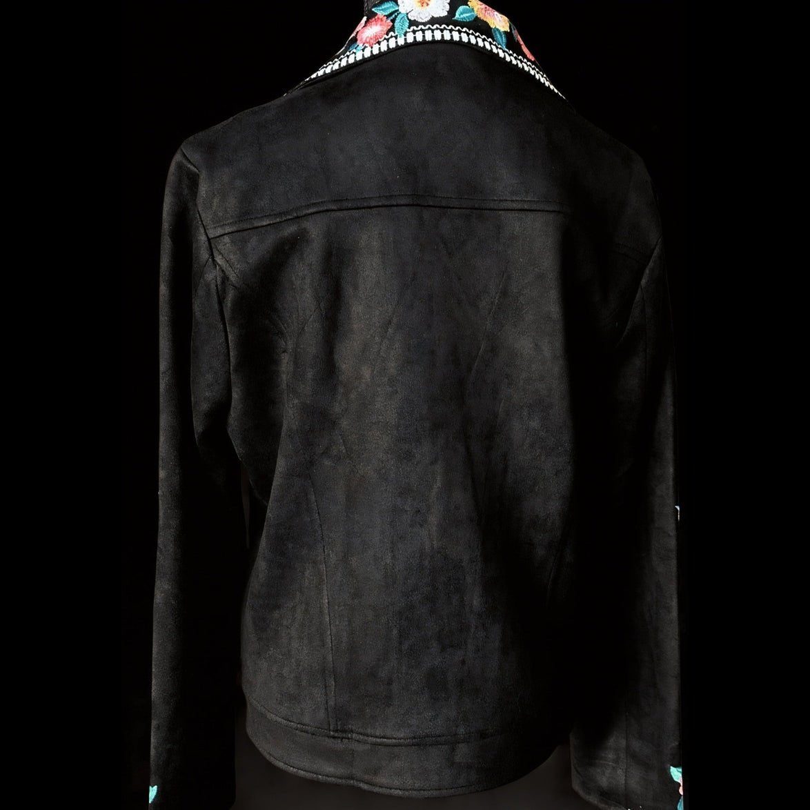 Black Savannah Jane Floral Embroidered Jacket - Apparel Savannah Jane