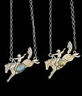 Golden Hills turquoise (left) and golden-green Palomino turquoise (right)