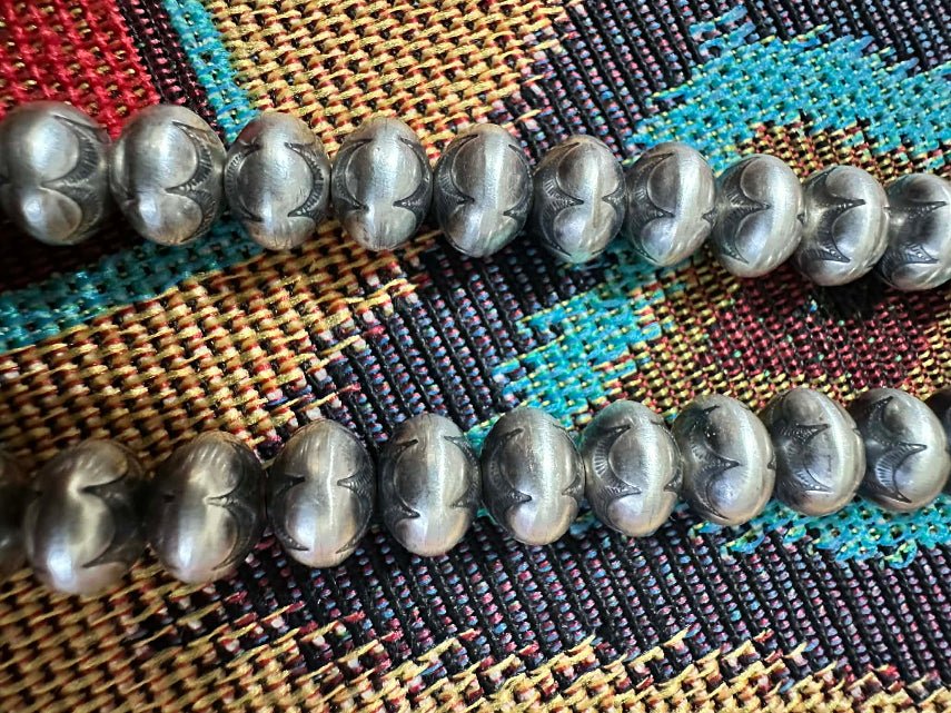 Sterling Silver Navajo Pearl Necklace by Bryanne Halwood – 20.5" 10mm - Native American Jewelry Bryannen Halwood