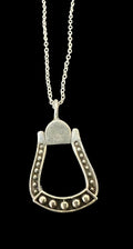HaDa Collection (Non - Native) Sterling Silver Stirrup Necklace - Western Jewelry Hada