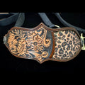 Hand Tooled Inlay Glitter Cheetah Halter - Tack Rockin' M Leathers