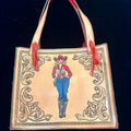 Hand Tooled & Painted Gunslingin' Cowgirl - Handbag Rockin' M Leathers