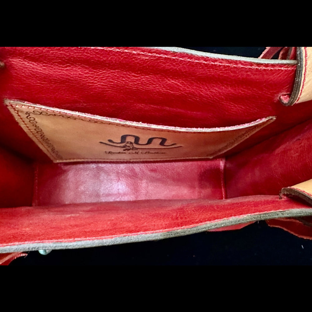 Hand Tooled & Painted Gunslingin' Cowgirl - Handbag Rockin' M Leathers