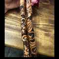 Hand Tooled Leather Over-Under Whip - Tack Rockin' M Leathers