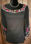 Vintage Collection Embroidered & Beaded Blouse & Pleated Skirt - Apparel Vintage Collection