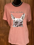 Rockin' M Leathers T-Shirt Mauve Donkey - Apparel Rockin' M Leathers