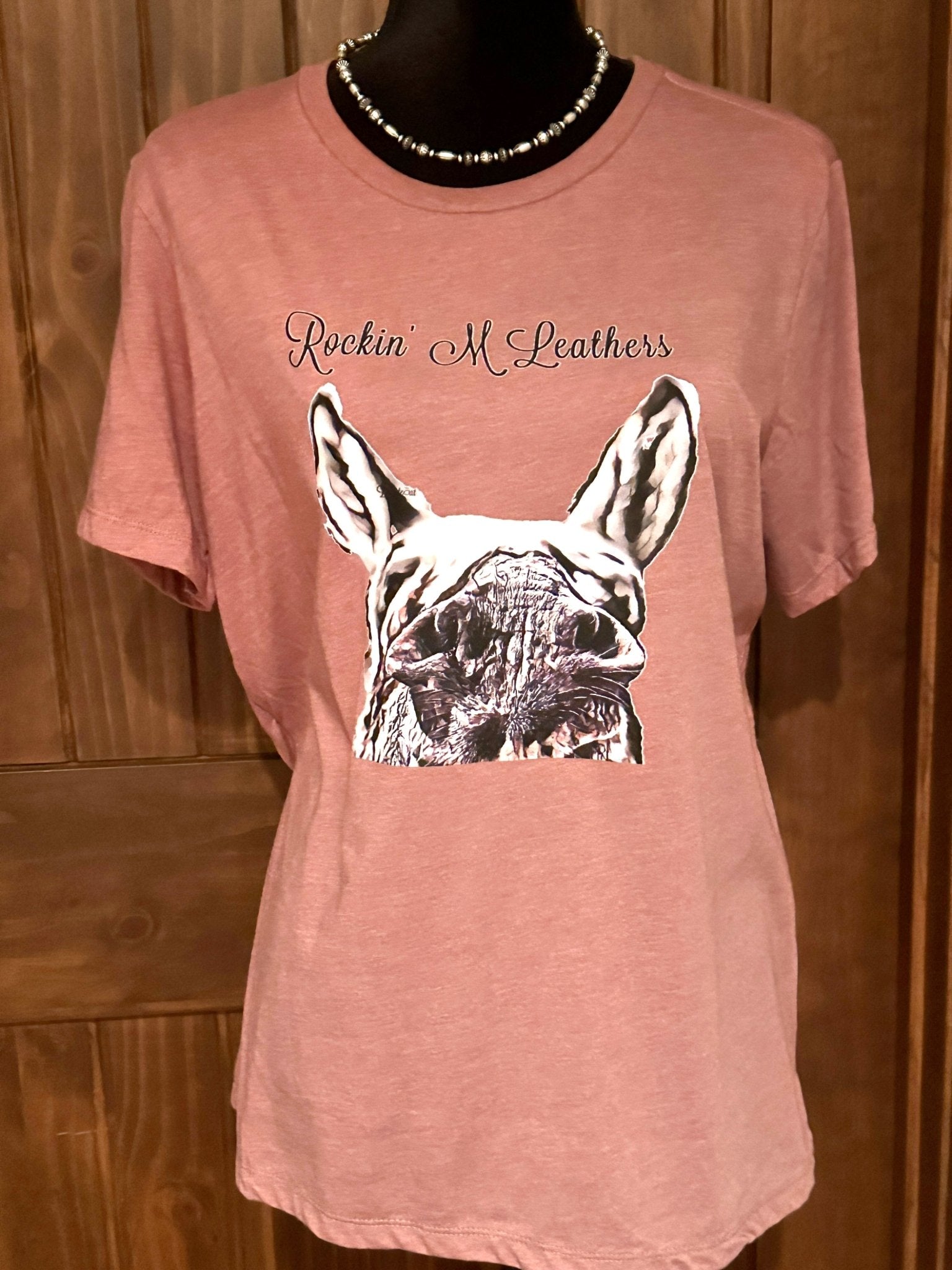 Rockin' M Leathers T-Shirt Mauve Donkey - Apparel Rockin' M Leathers