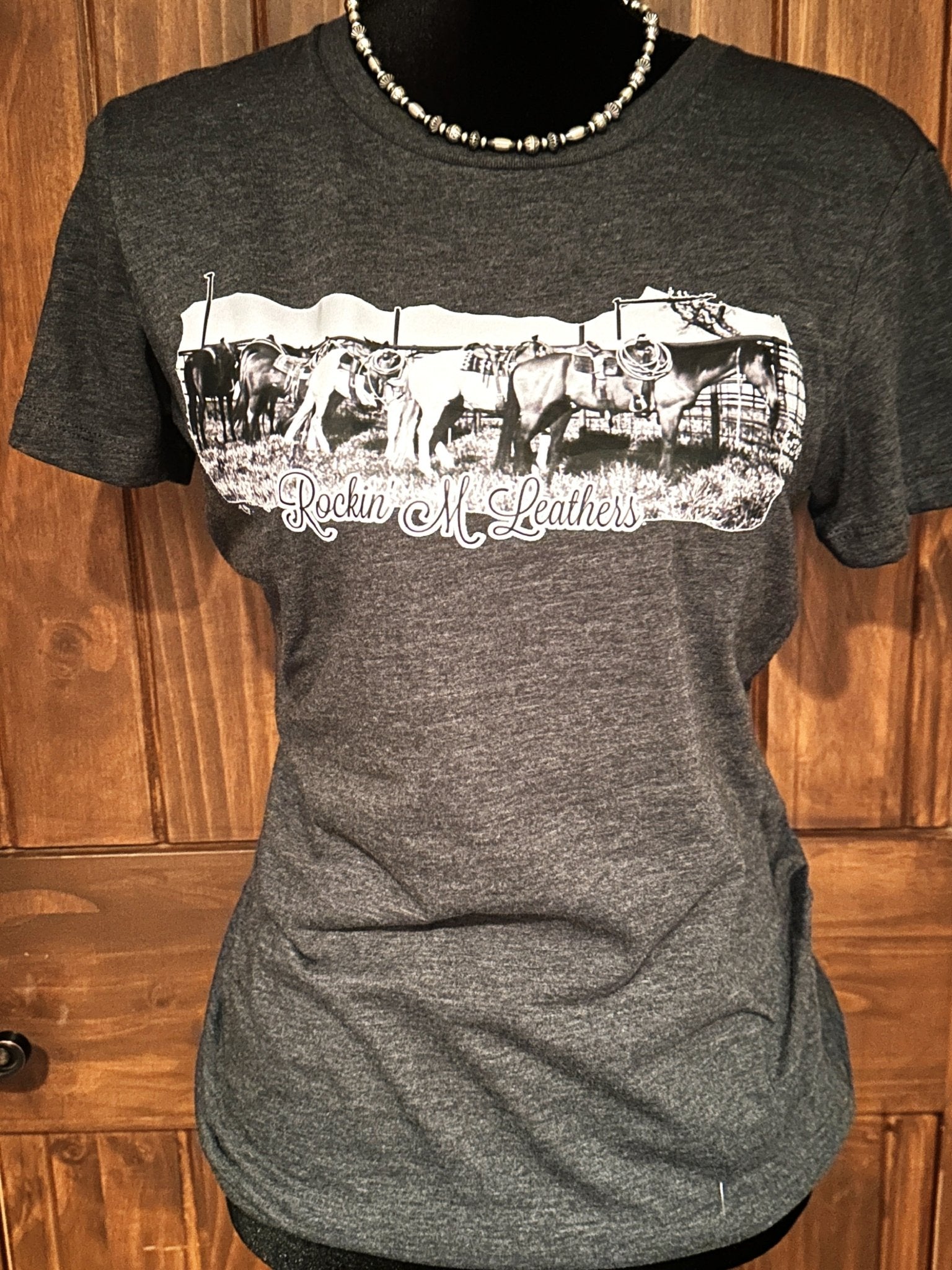Rockin' M Leathers T-Shirt Charcoal Gray - Apparel Rockin' M Leathers