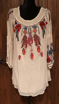 Vintage Collection Embroidered Tunic - Apparel Rockin' M Leathers