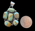 Sterling Silver Royston Turquoise Cluster Pendant by Joan Begay - Native American Jewelry Joan Begay