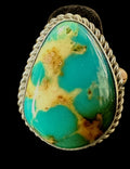 Sterling Silver Royston Turquoise Adjustable Ring by Scott Skeets - Native American Jewelry Scott Skeets