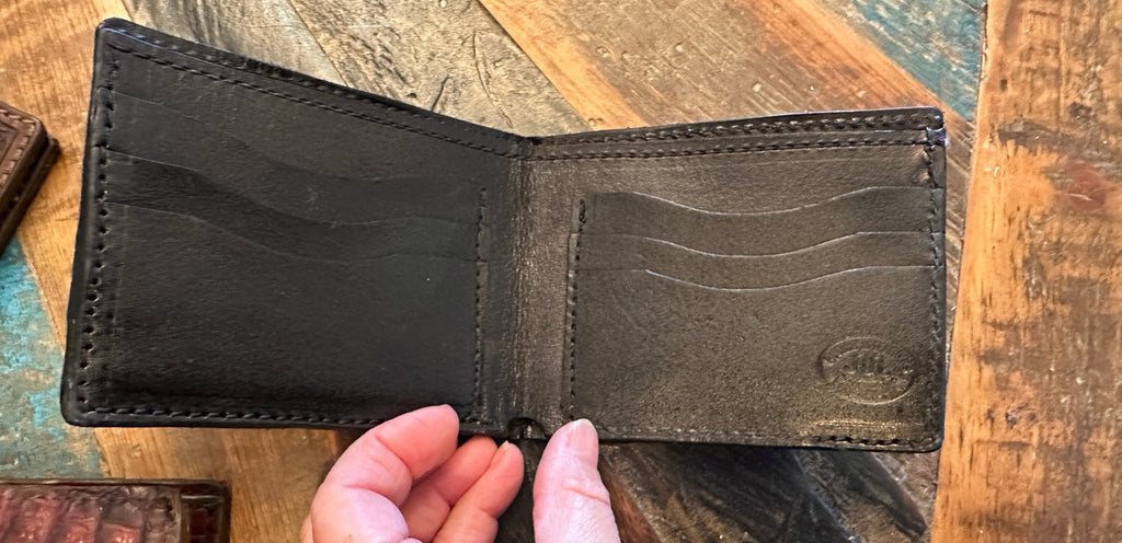Mens Bi - Fold Wallet - Wallet Rockin' M Leathers