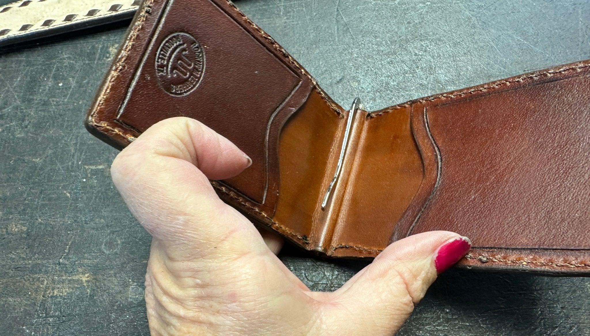 Money Clipper Wallet - Wallet Rockin' M Leathers