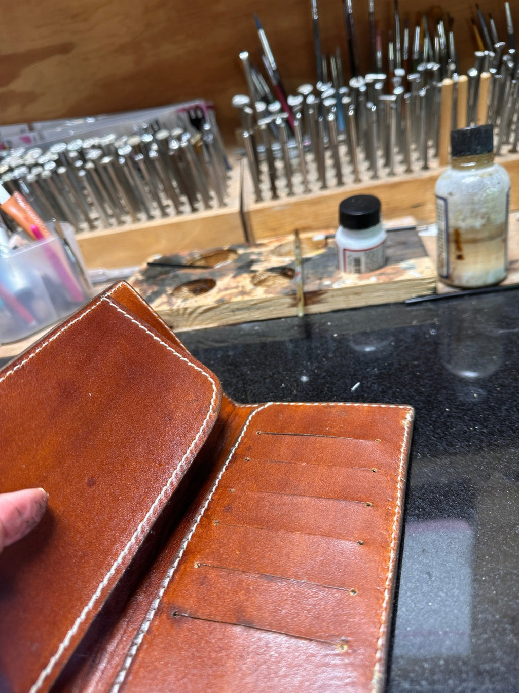 Mens Bi - Fold Wallet Roper Wallet - Wallet Rockin' M Leathers