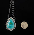 Sterling Silver & Sonoran Gold Turquoise Pendant Necklace by Bennie Ramone