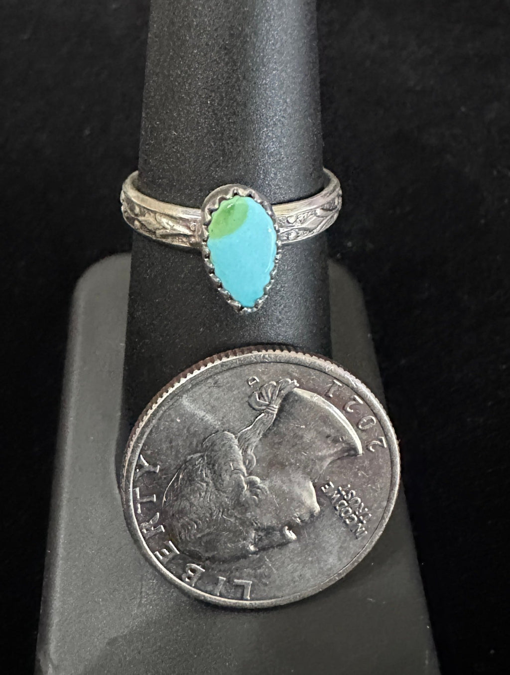 Sterling Silver Sonoran Gold Ring by Theresa Smith - Native American Jewelry Theresa Smith