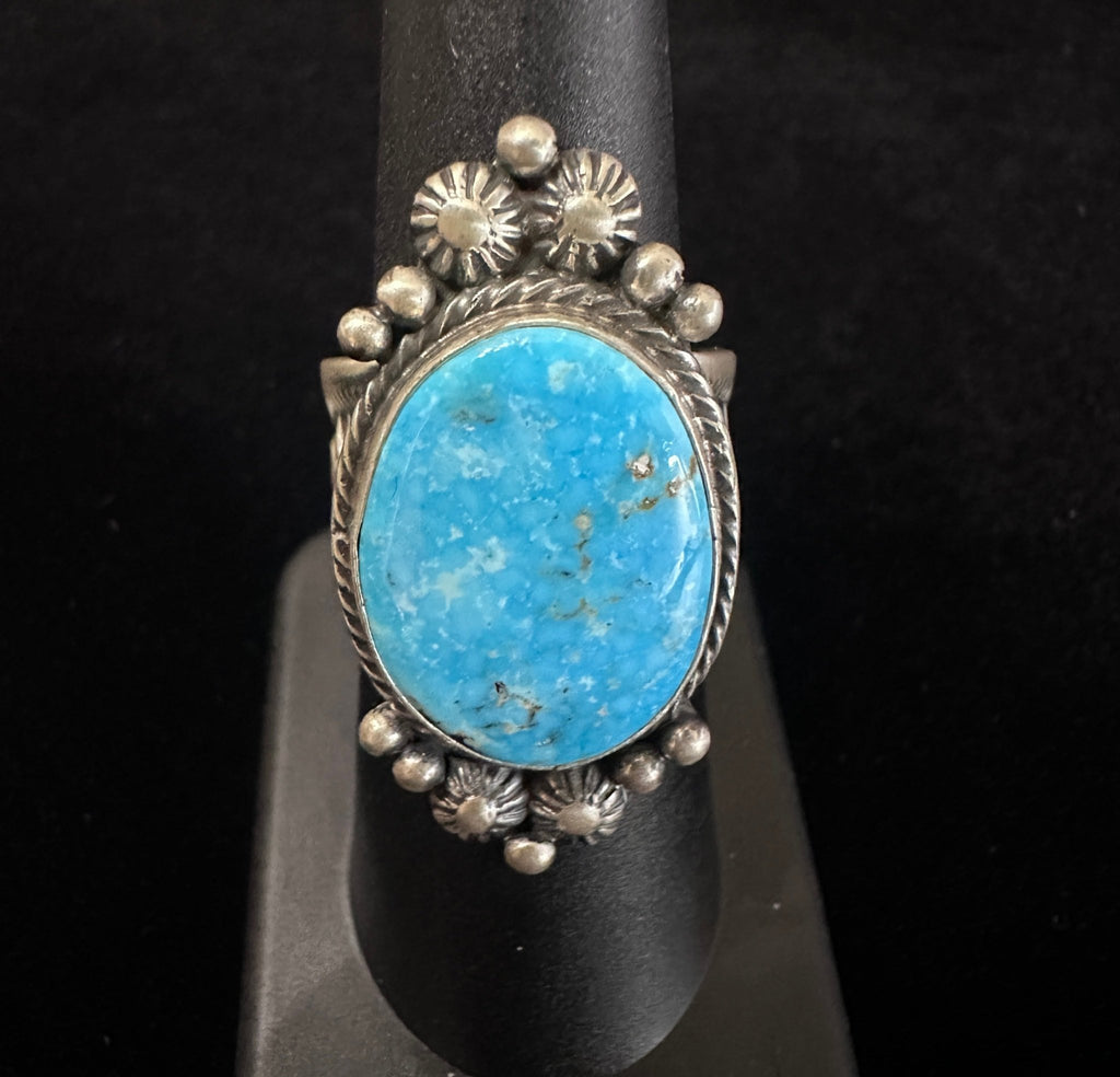 Sterling Silver Sonoran Gold Ring by Sam Yellowhair - Native American Jewelry Sam Yellowhair