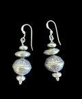 Sterling Silver 4 Navajo Pearl Strand Earrings - Native American Jewelry Rockin' M Leathers