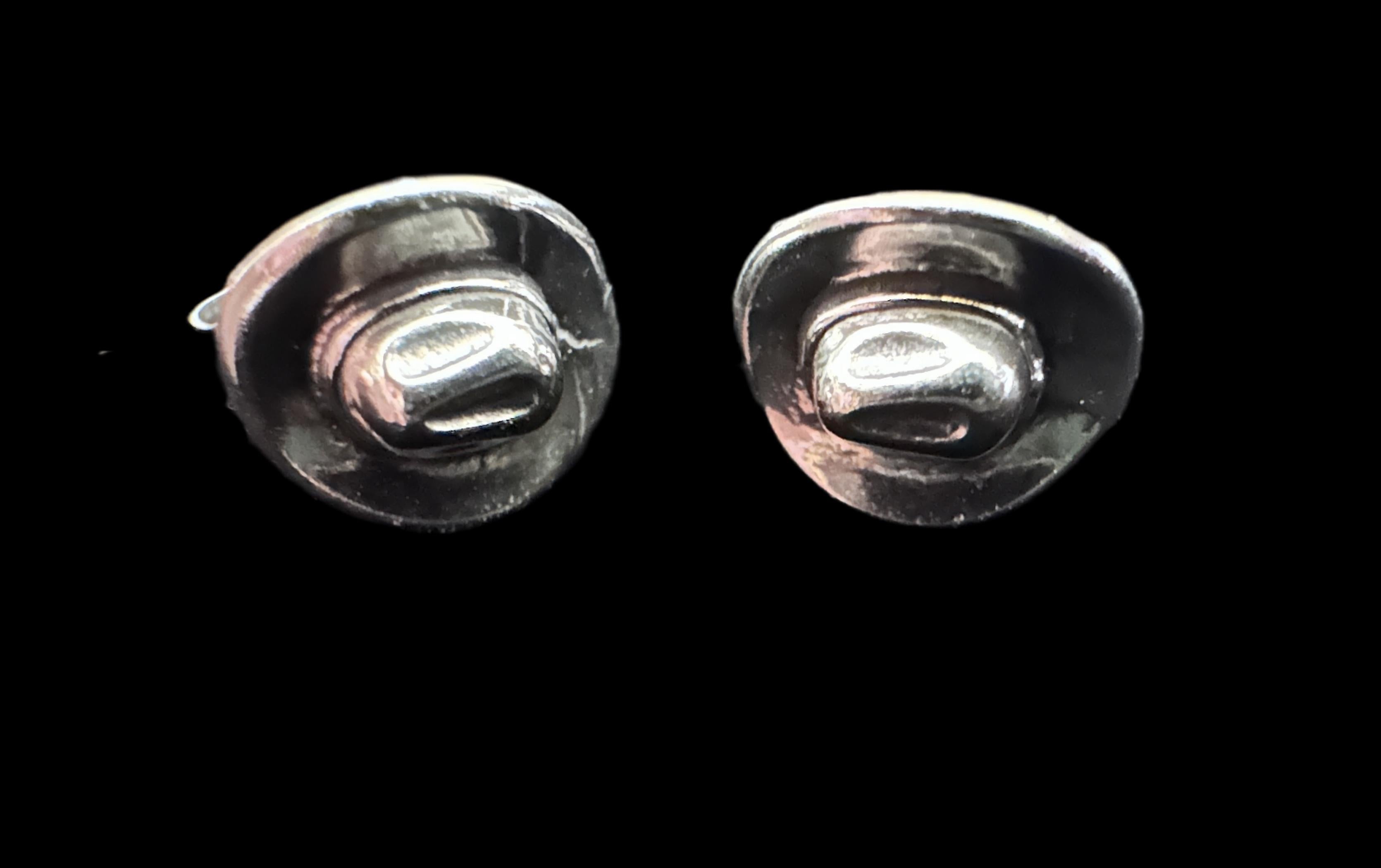 Sterling Silver Mini Cowboy Hat Stud Earrings