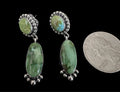 Sterling Silver Sonoran Gold Dangle Earrings by D. Wylie - Native American Jewelry