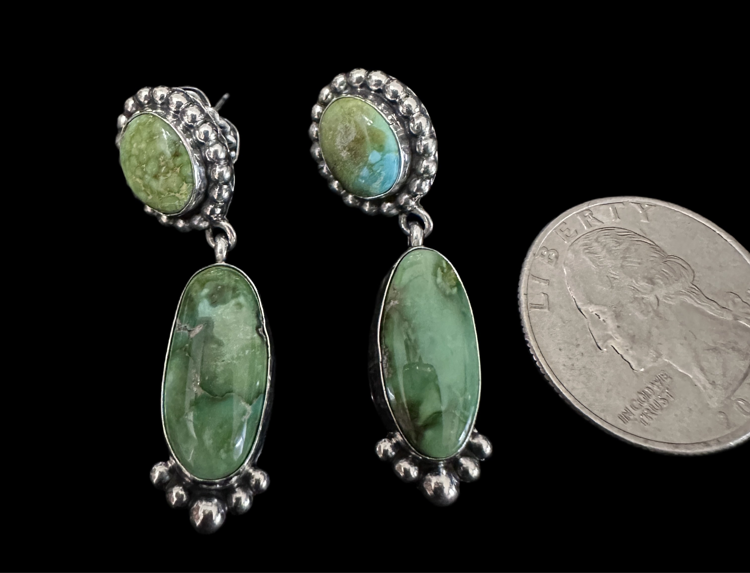 Sterling Silver Sonoran Gold Dangle Earrings by D. Wylie