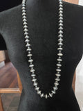 Sterling Silver Navajo Pearl Necklace by Paul Jameson – 37" - Native American Jewelry Paul Jameson