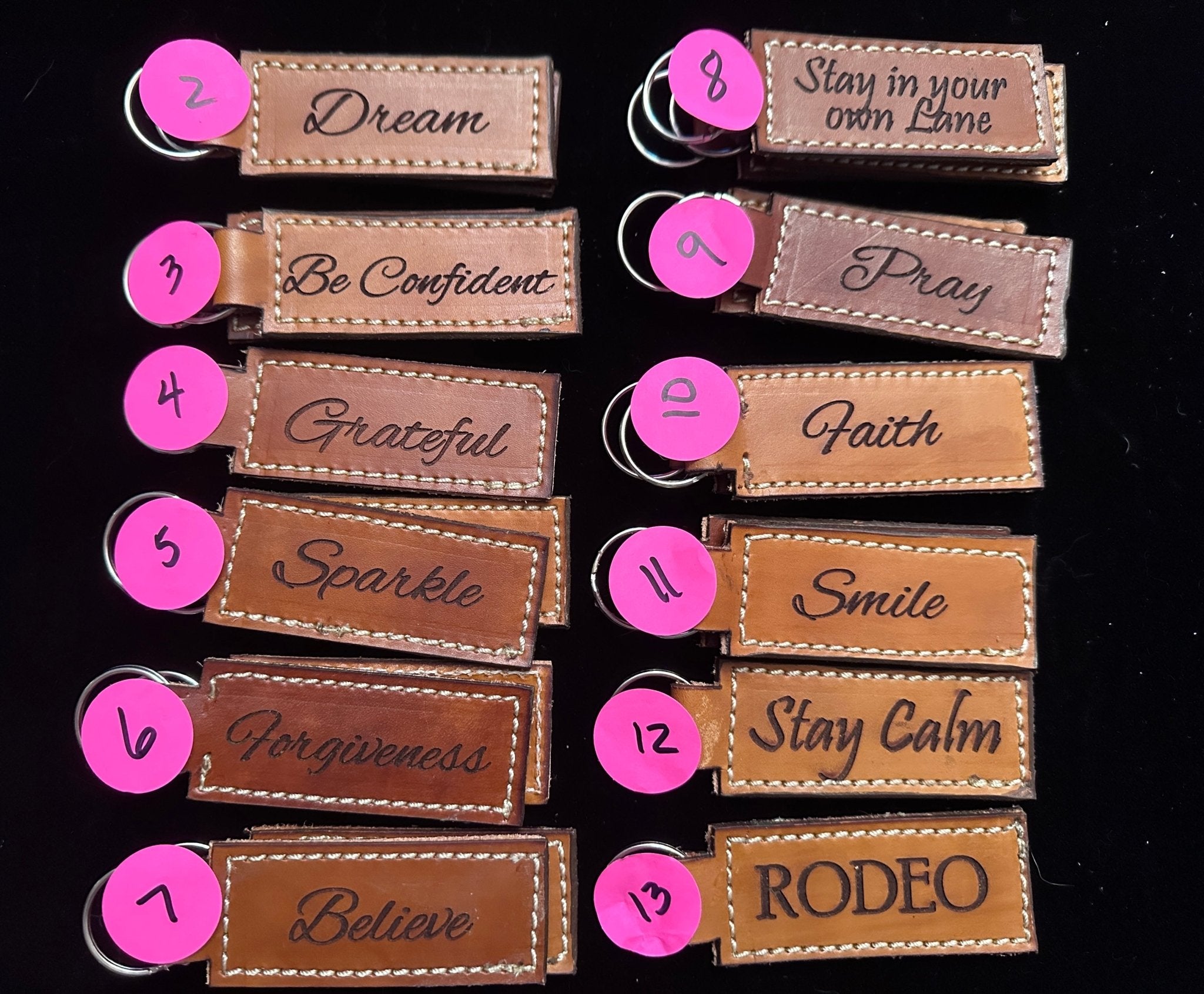 Motivational Leather Key chains - Other Leather Goods Rockin' M Leathers
