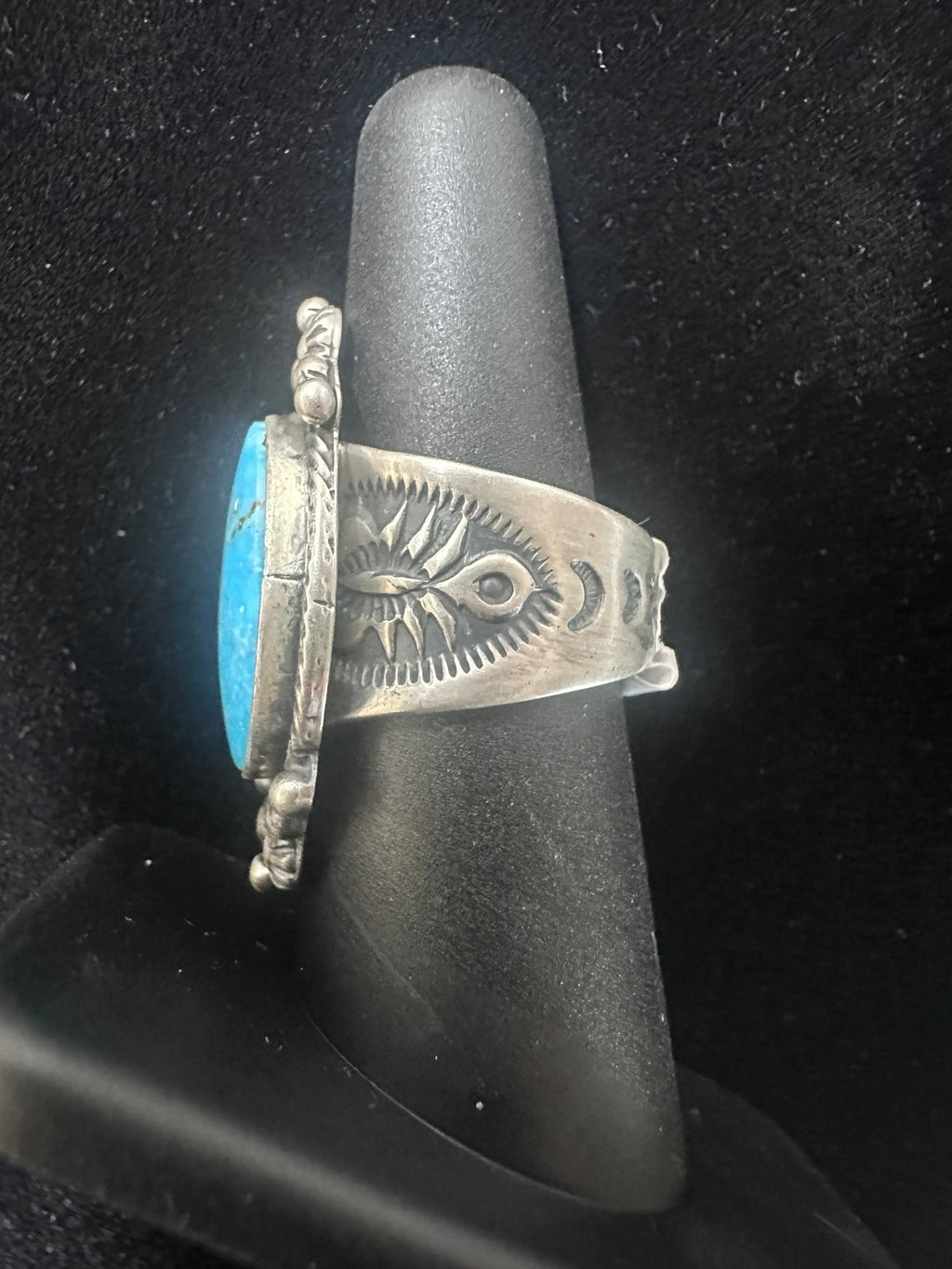 Sterling Silver Sonoran Gold Ring by Sam Yellowhair - Native American Jewelry Sam Yellowhair