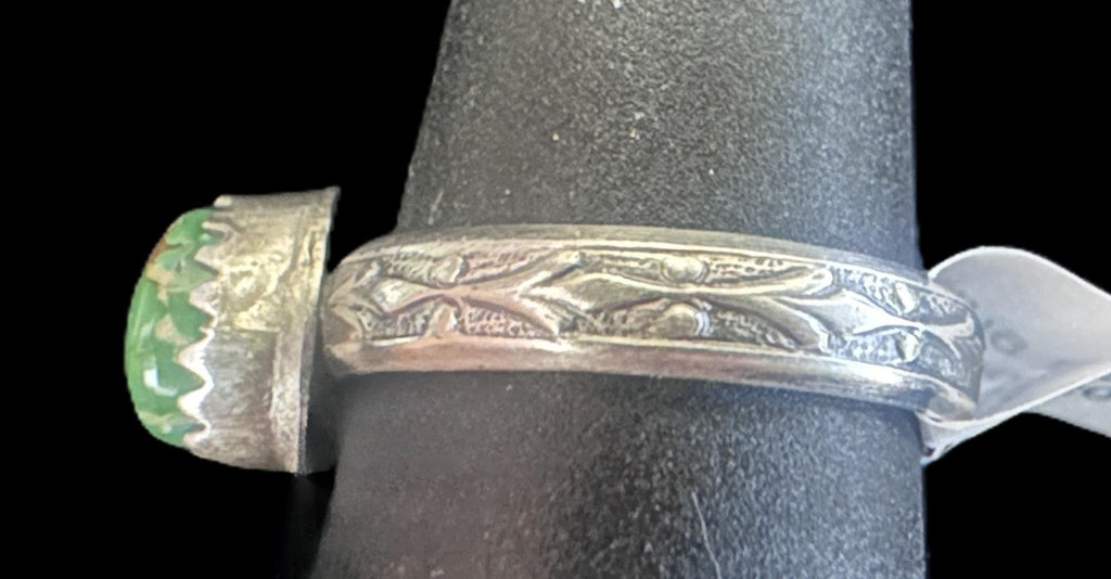 Sterling Silver Oval Sonoran Gold Ring by Theresa Smith - Native American Jewelry Theresa Smith
