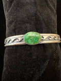 Sterling Silver & Turquoise Bracelet by Ervin Hoskie - Native American Jewelry