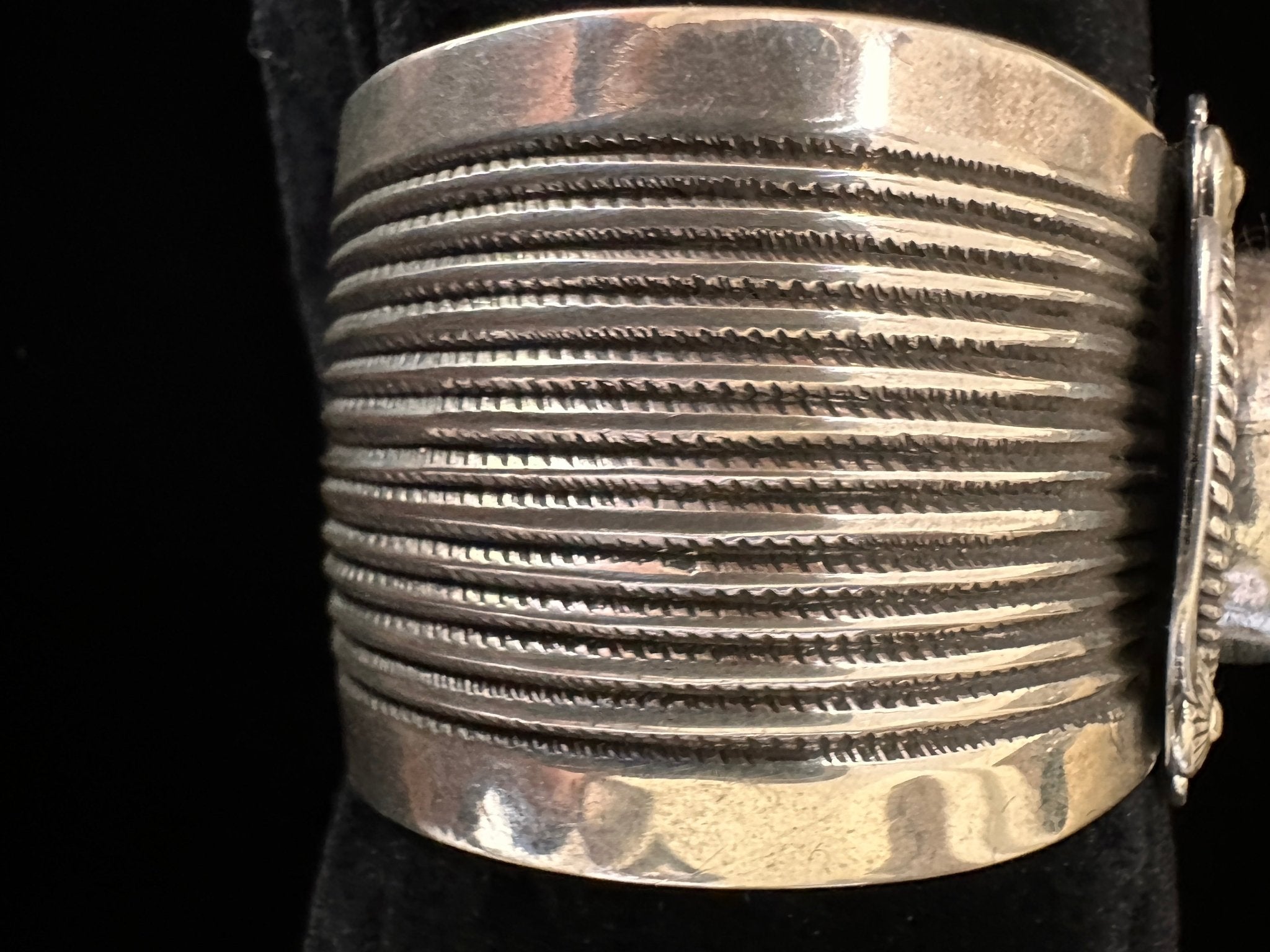 Sterling Silver & Kingman Turquoise Cuff by Garrett Hale - Native American Jewelry
