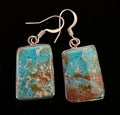 Sterling Silver & Turquoise Dangle Earrings by V. Tortalita - Native American Jewelry