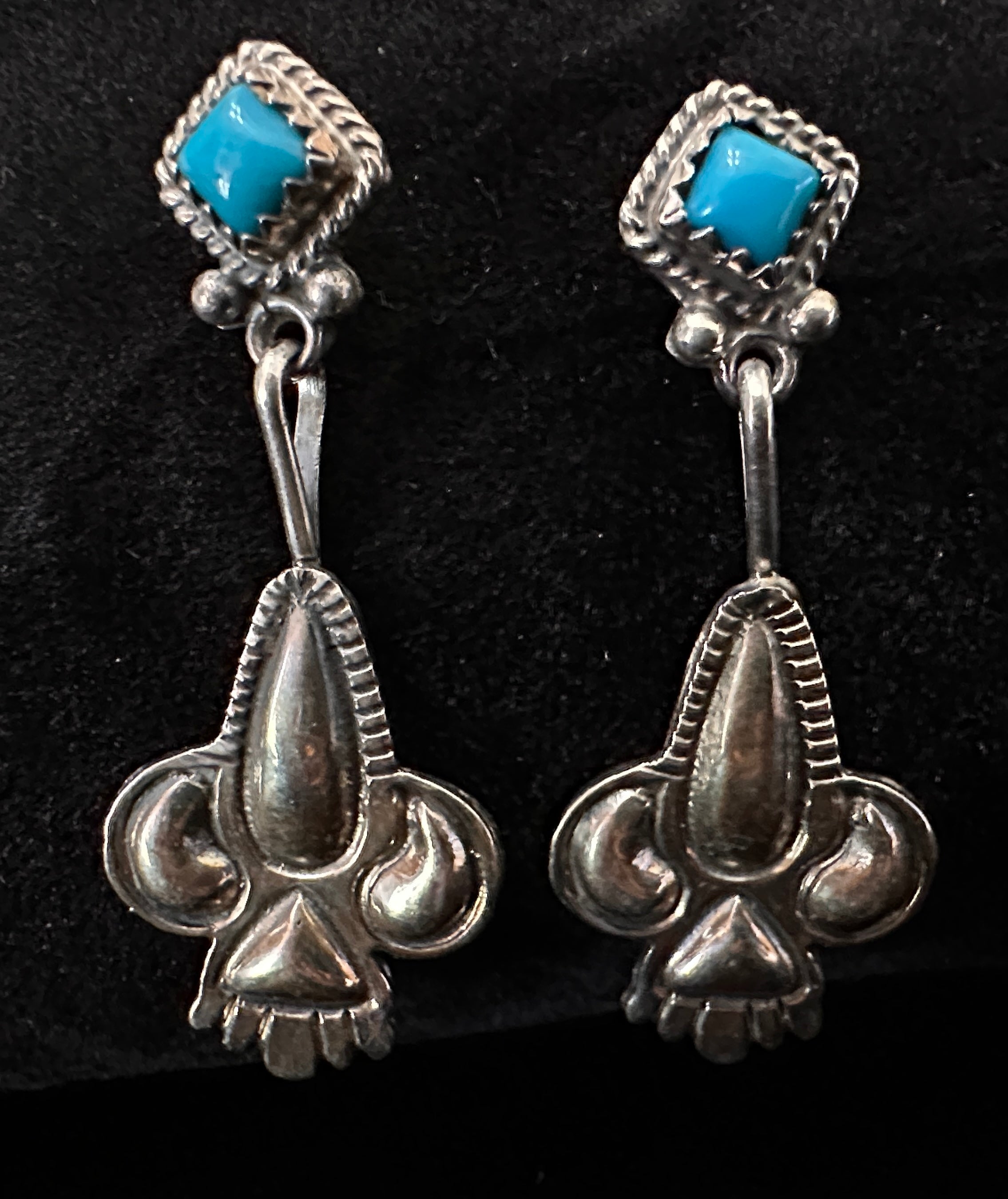 Sterling Silver & Turquoise Dangle Earrings