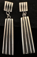Navajo Sterling Silver Earrings by Leander Tahe - Native American Jewelry