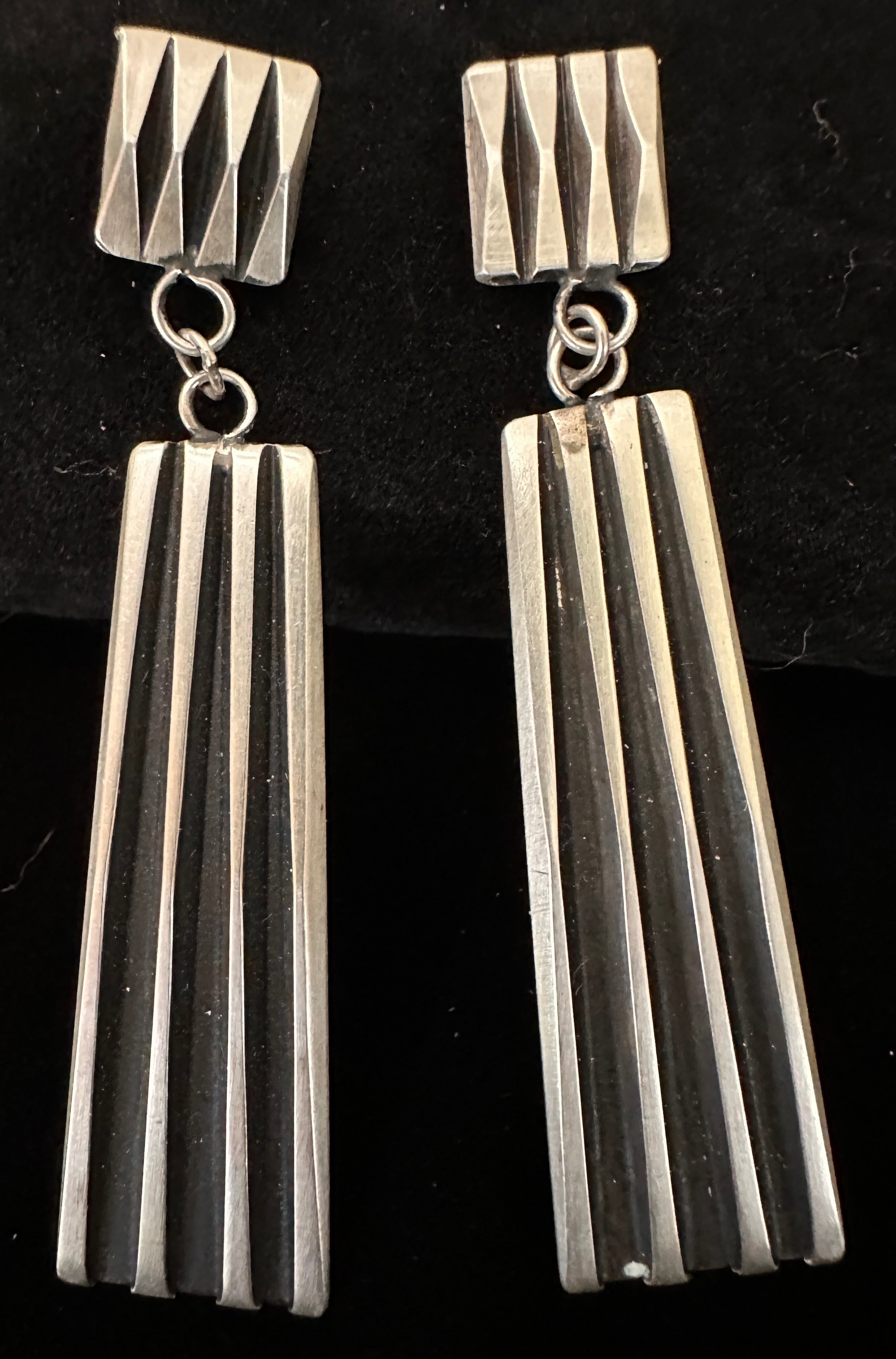 Navajo Sterling Silver Earrings by Leander Tahe