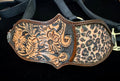 Hand Tooled Inlay Cheetah Halter - Tack Rockin' M Leathers