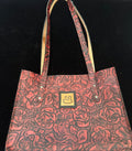 Red Floral Embossed Handbag - Handbag Rockin' M Leathers