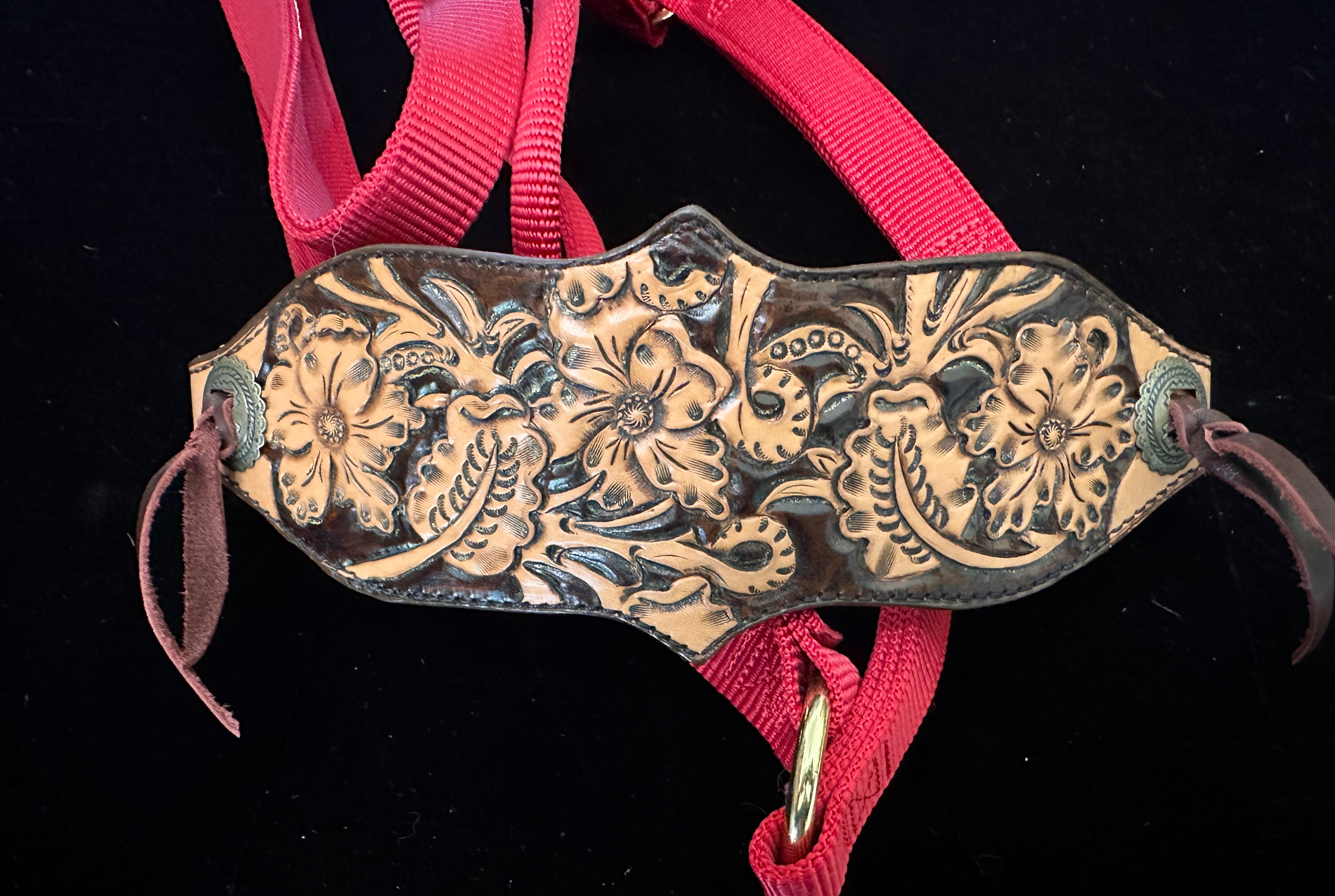 Hand Tooled Floral Halter