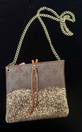 Small Leather & Chain Strap Fashion Purse - Handbag Rockin' M Leathers