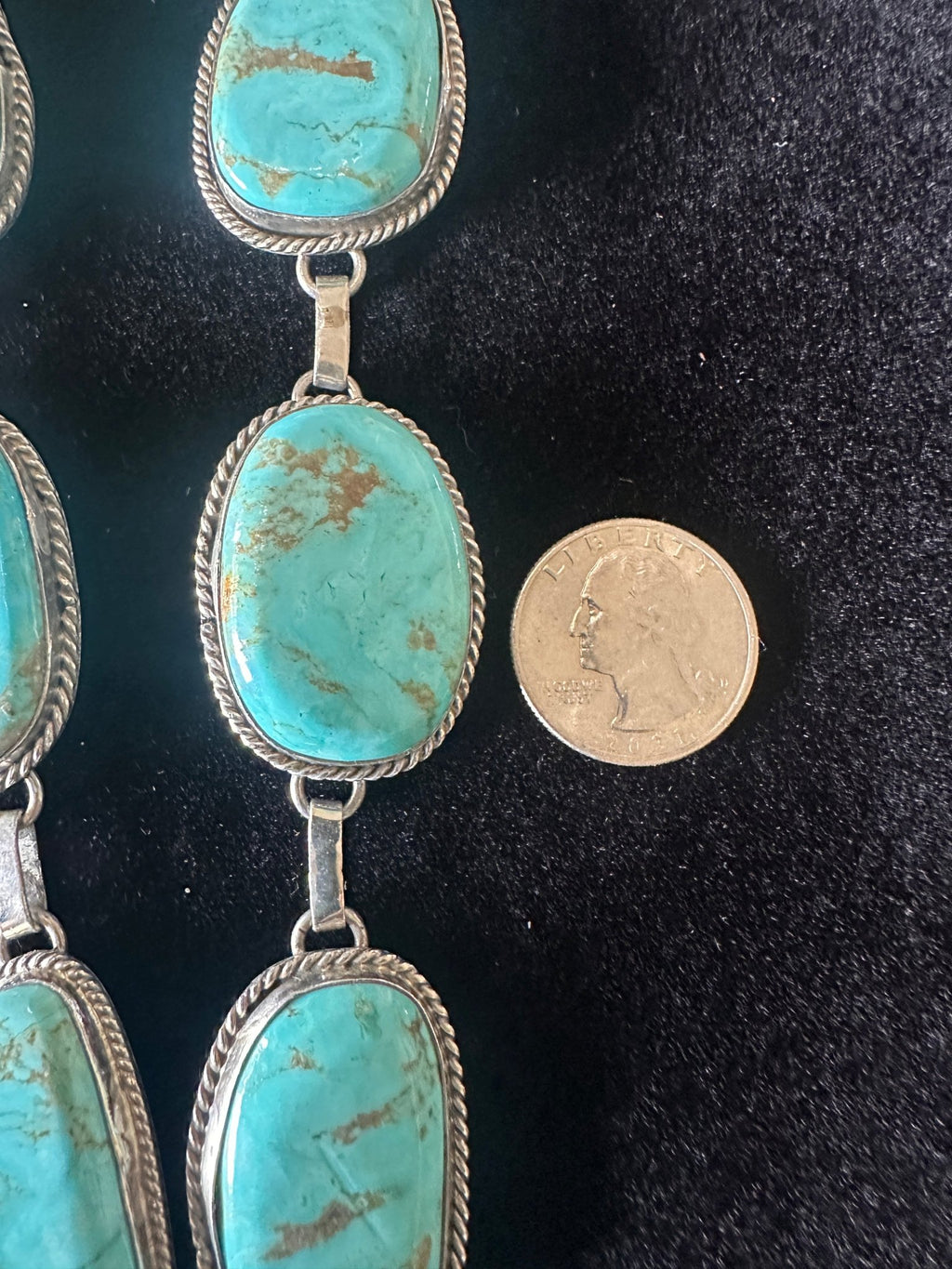 Sterling Silver & Turquoise Lariat Necklace by EM Teller - Native American Jewelry EM Teller