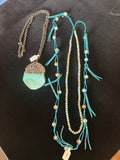 Fashion Strand Beads – Silver Turquoise & Lace Strands - Costume Jewelry Rockin' M Leathers