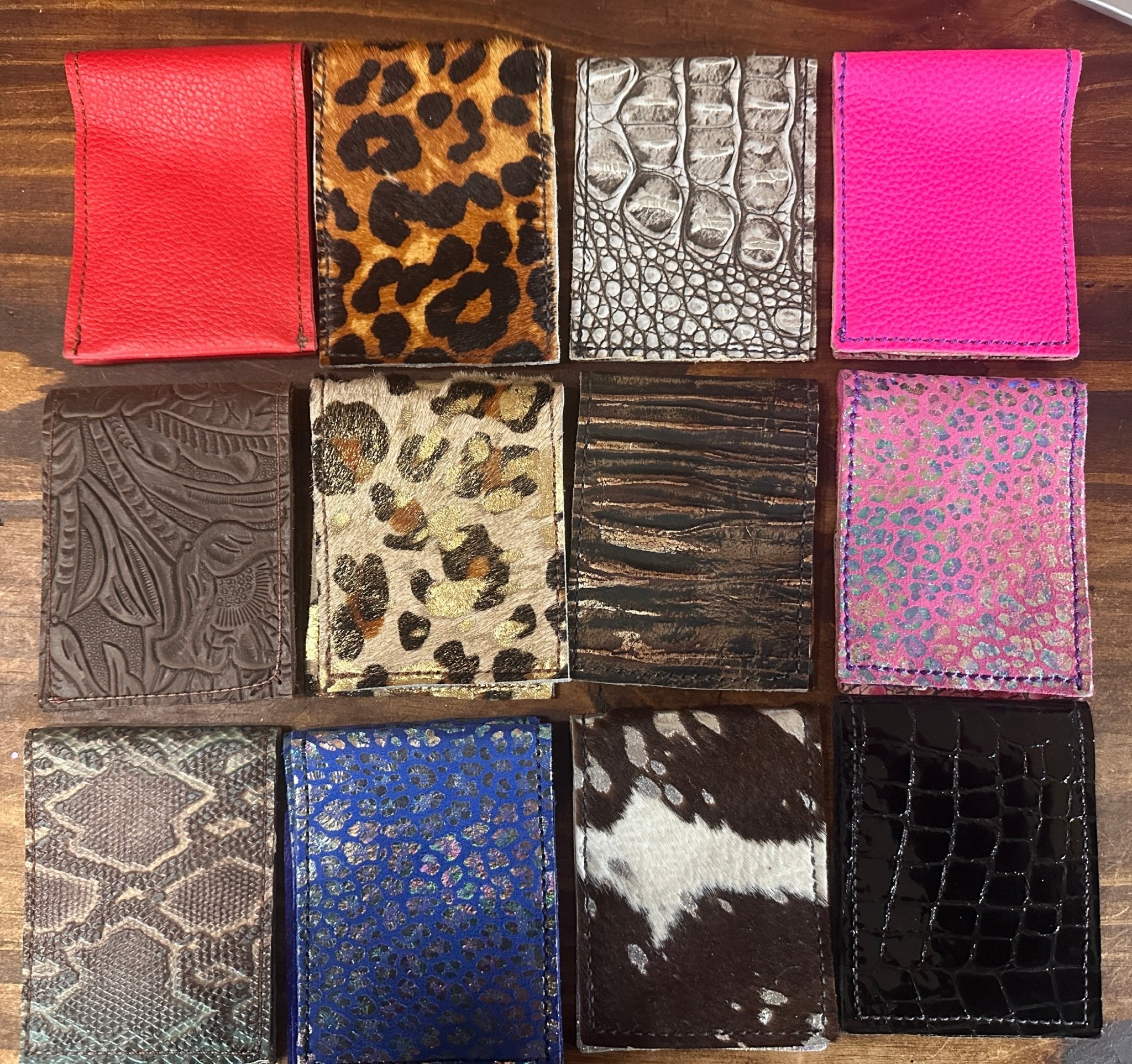 Card Holder Fashion Wallets Vertical - Wallet Rockin' M Leathers