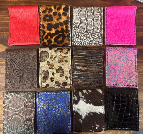 Card Holder Fashion Wallets Vertical - Wallet Rockin' M Leathers