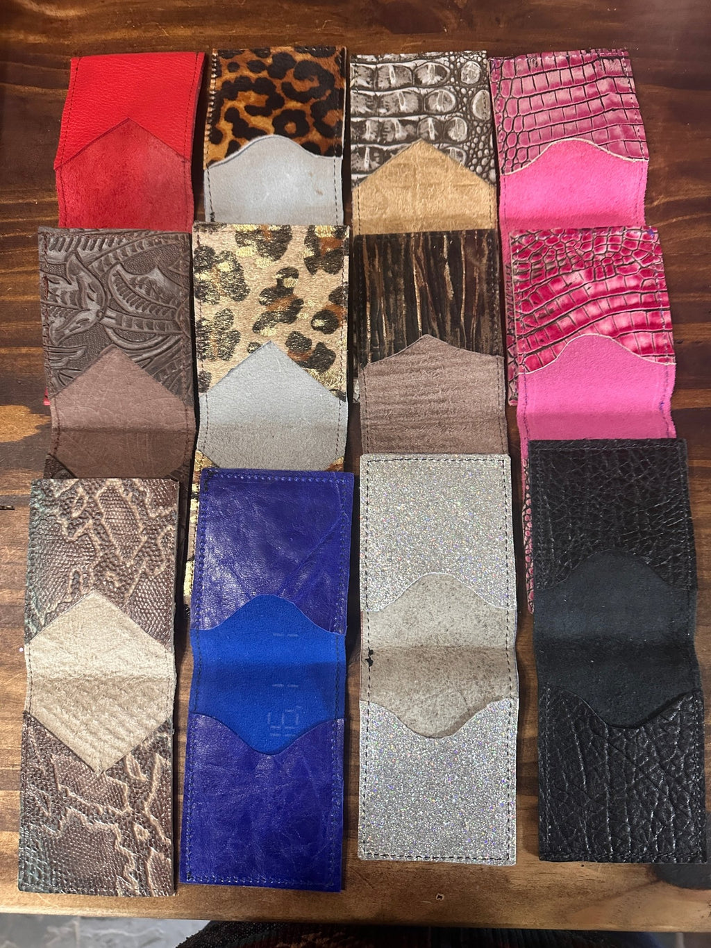 Card Holder Fashion Wallets Vertical - Wallet Rockin' M Leathers